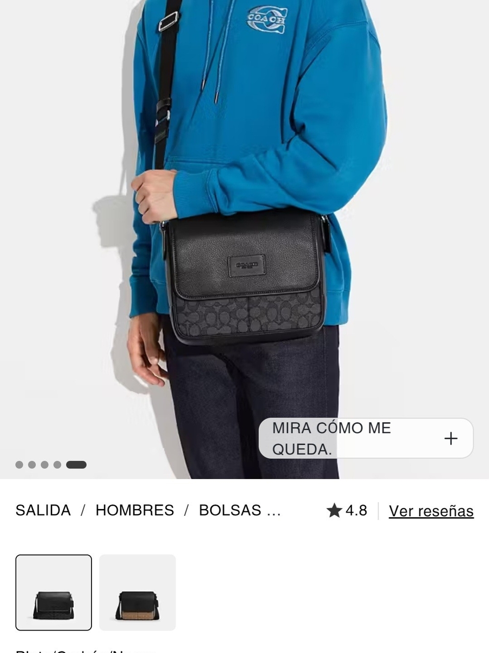 Coach Black Signature Crossbody Messenger Bag